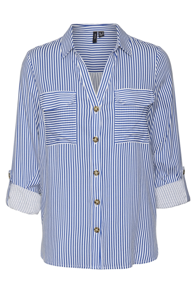 VMBUMPY L/S SHIRT NEW WVN GA NOOS 10275283 BEAUCOUP BLUE/SNOW WHITE